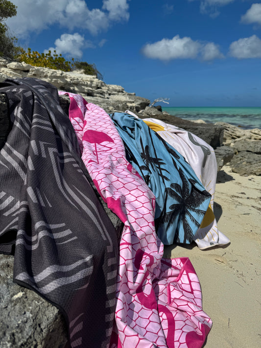 Serviette en microfibre de suède - Flamant