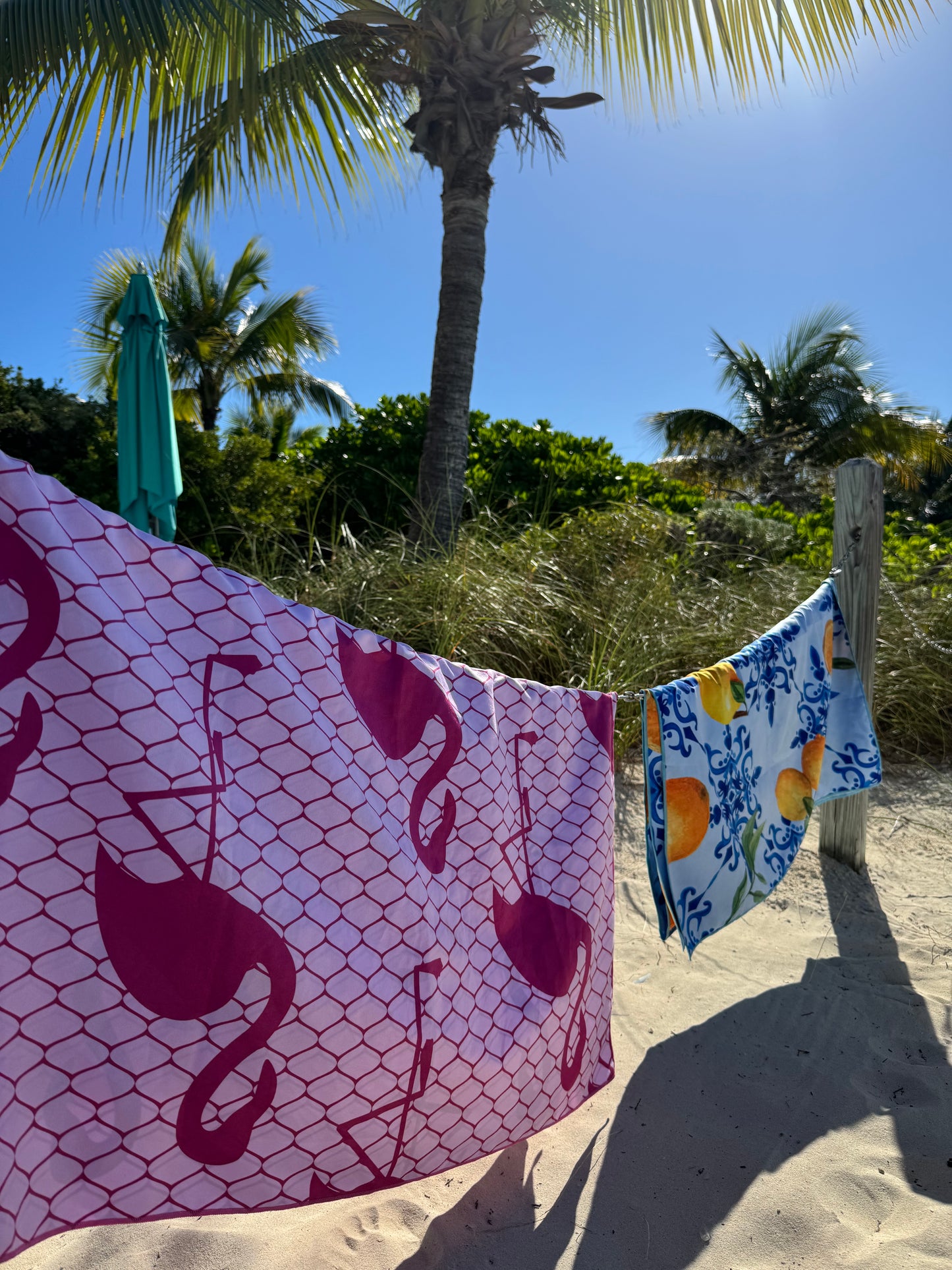 Serviette en microfibre de suède - Flamant