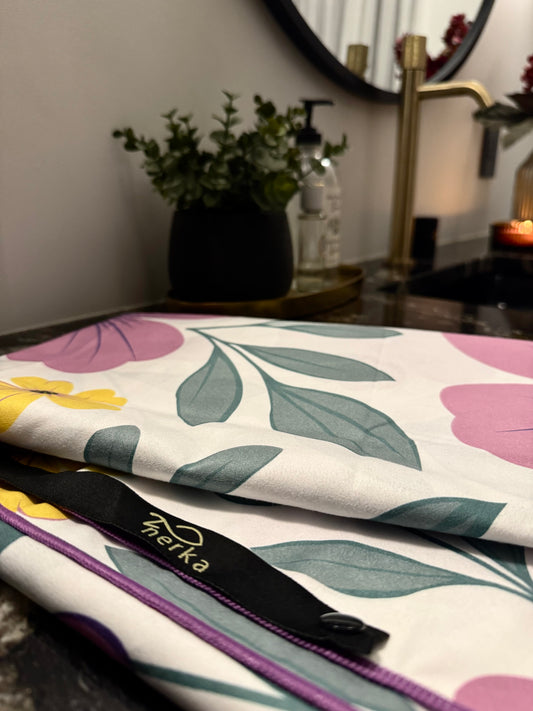 Serviette en microfibre de suède - Violette