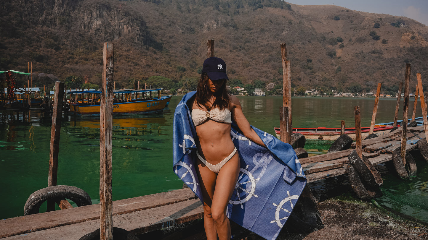 Serviette en microfibre gaufrée-Matelot