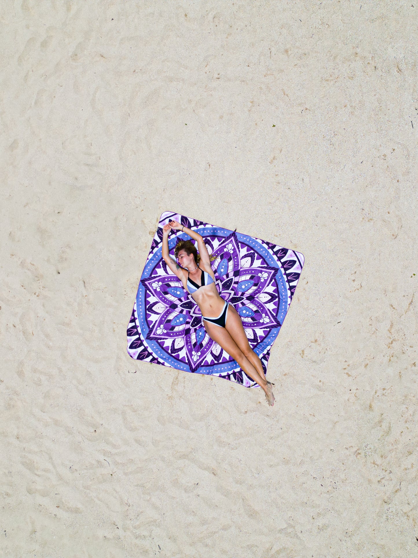 Tapis de plage en microfibre- Mandala