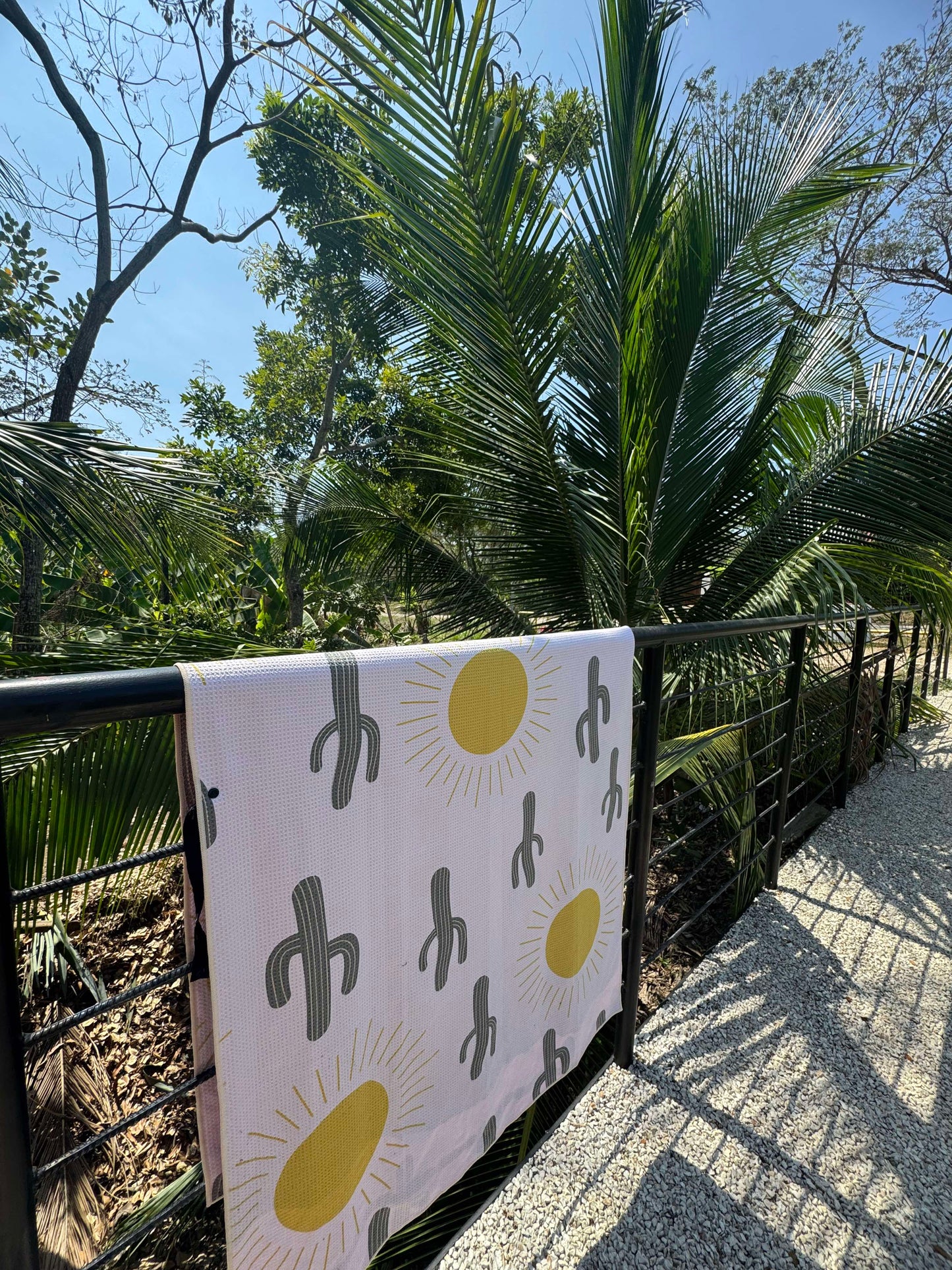 Serviette en microfibre gaufrée- Cactus