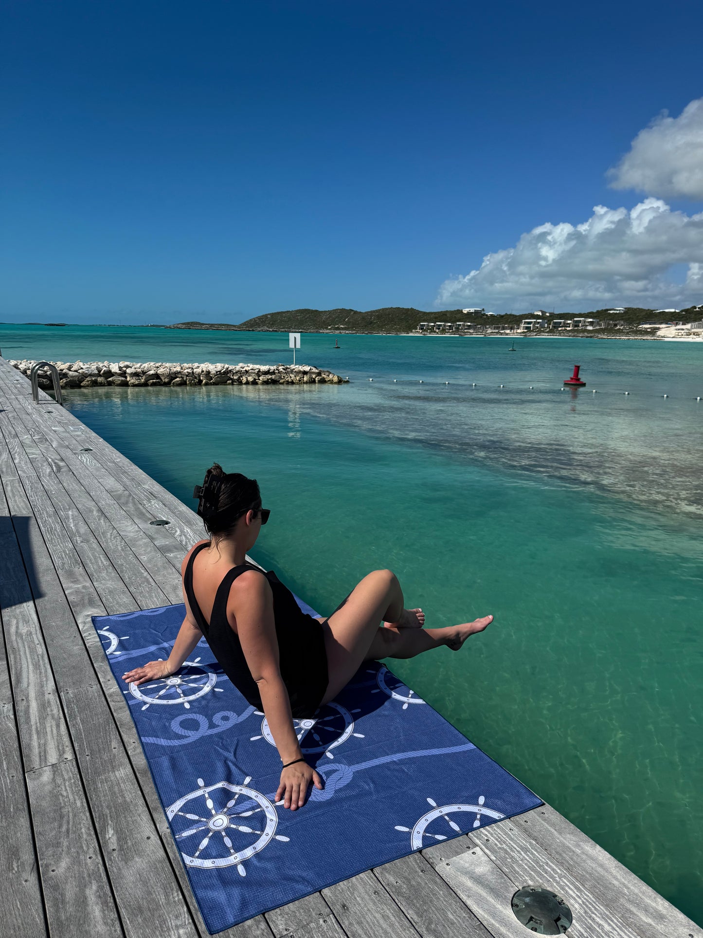 Serviette en microfibre gaufrée-Matelot