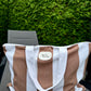 Sac de plage ligné