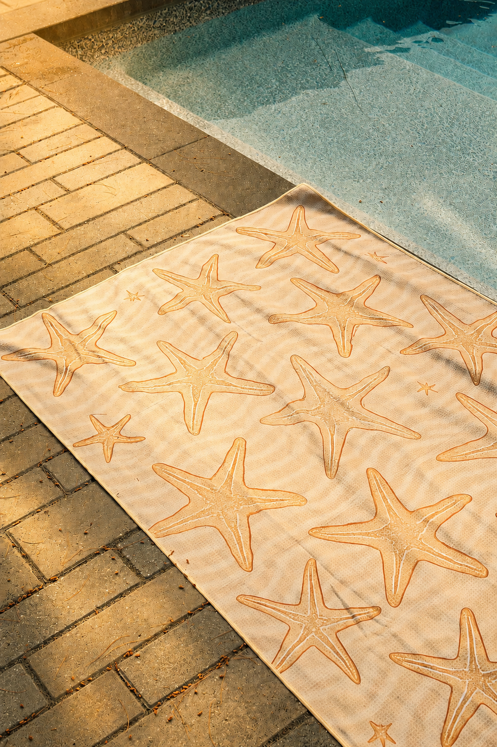 Serviette en microfibre gaufrée- Étoile de mer