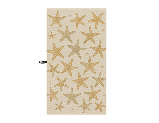 Serviette en microfibre gaufrée- Étoile de mer