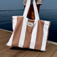 Sac de plage ligné