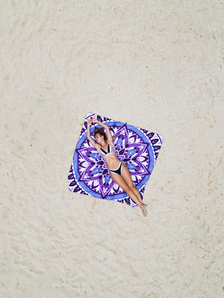 Tapis de plage en microfibre- Mandala